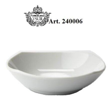 Compotera Frutera Cuadrado Blanco Porcelana Tsuji Linea 2400