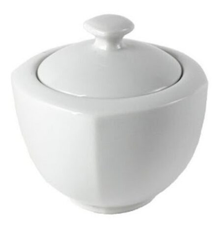 Azucarera Mesa Blanca Porcelana Tsuji 2400 Cuadrada C/ Tapa