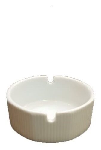 Cenicero Porcelana Tsuji Linea 550 Blanco Rayado