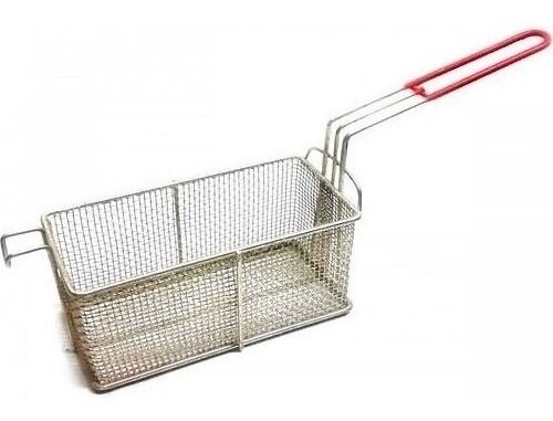 Canasto Freidora Rectangular Mediano Malla Metal Reforzada