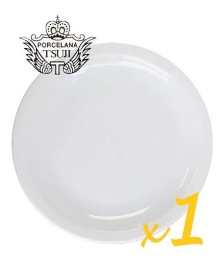 Plato Playo Porcelana Tsuji 27 Cms Linea 450 Blanco Liso