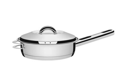 Sarten con tapa 20 cm Tramontina Solar acero inoxidable triple fondo