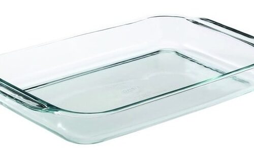 Fuente Asadera Vidrio Reforzado Rectangular Horno Grande