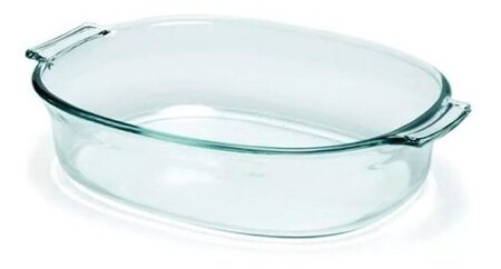 Fuente Asadera Ovalada Vidrio Reforzado P/ Horno Mediana