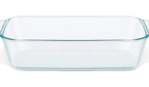 Fuente Asadera Vidrio Reforzado Rectangular Horno Chica Alta