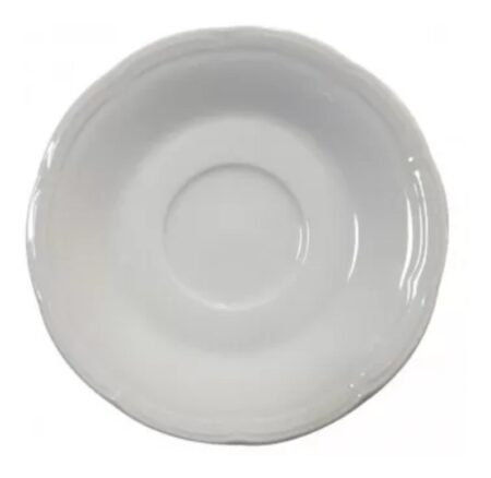 Plato De Te Cafe C/leche Porcelana Blanca Tsuji Linea 1800