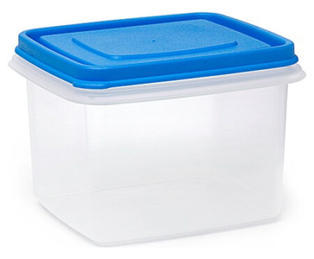 Taper Contenedor Plastico Cuadrado Chico Tapa Herm?tica 1lt