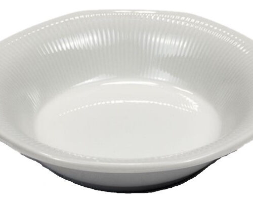 Plato Hondo Porcelana Tsuji 21 Cms Linea 550 Blanco Rayado