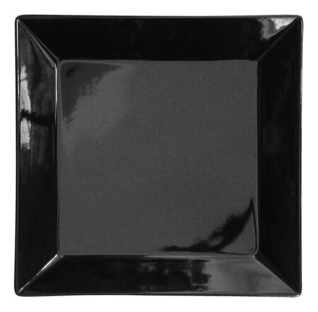 Plato Playo Cuadrado Negro Porcelana Oxford 26x26 cm Gourmet