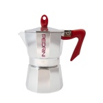 Cafetera Italiana Pedrini Moka aluminio 6 pocillos