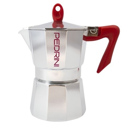 Cafetera Italiana Pedrini Moka aluminio 9 pocillos - Imagen 1