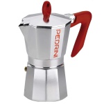 Cafetera Italiana Pedrini Moka aluminio 3 pocillos - Imagen 2