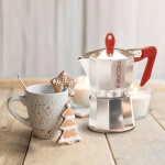 Cafetera Italiana Pedrini Moka aluminio 3 pocillos - Imagen 3