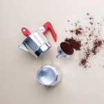 Cafetera Italiana Pedrini Moka aluminio 3 pocillos - Imagen 7