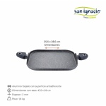 Plancha bifera San Ignacio Stone Induccion Aluminio forjado 35.5x28.3 cm - Imagen 4