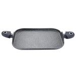 Plancha bifera San Ignacio Stone Induccion Aluminio forjado 35.5x28.3 cm
