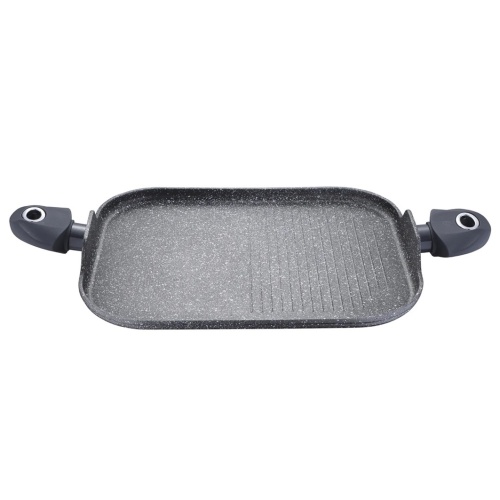 Plancha bifera San Ignacio Stone Induccion Aluminio forjado 35.5x28.3 cm - Imagen 1
