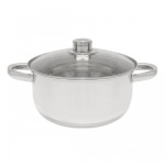 Cacerola con asas 22 cms Gourmet Plus acero inoxidable triple fondo