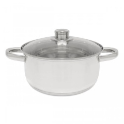Cacerola con asas 22 cms Gourmet Plus acero inoxidable triple fondo
