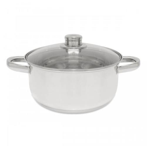 Cacerola con asas 22 cms Gourmet Plus acero inoxidable triple fondo - Imagen 1